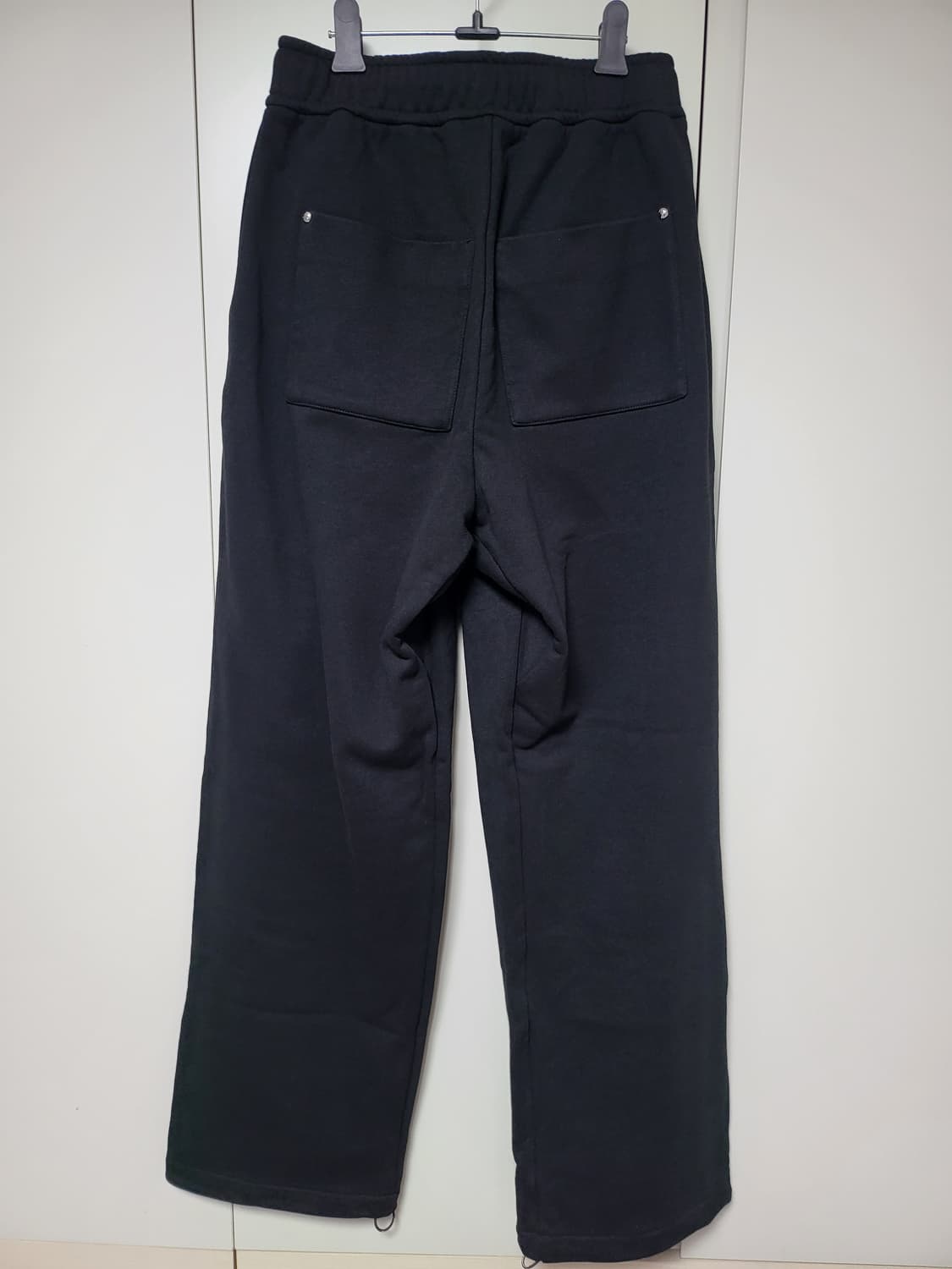 우영미 원턱 코튼 스웨트 와이드 밴딩 팬츠(46사이즈) 새상품 상품이미지5