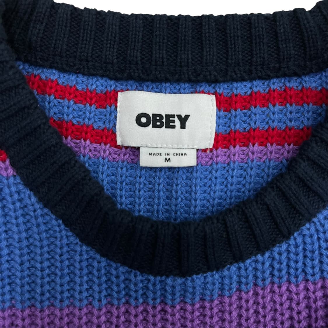 오베이 파스텔 단가라 니트 M 상품이미지4