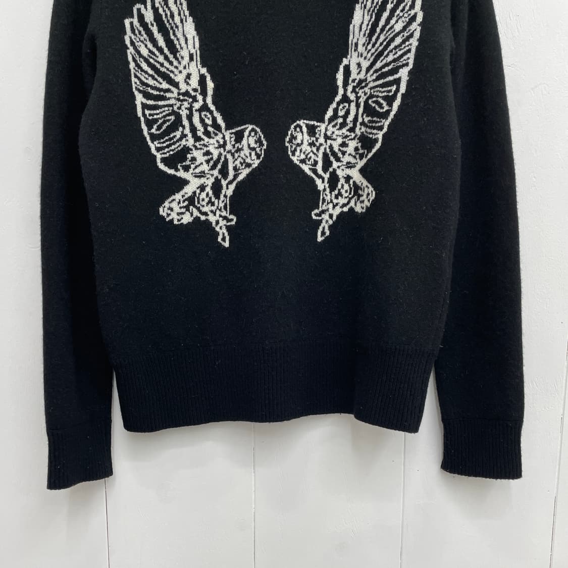 럭키슈에뜨 JDC 울 니트 스웨터 블랙 세미루즈핏 상품이미지6