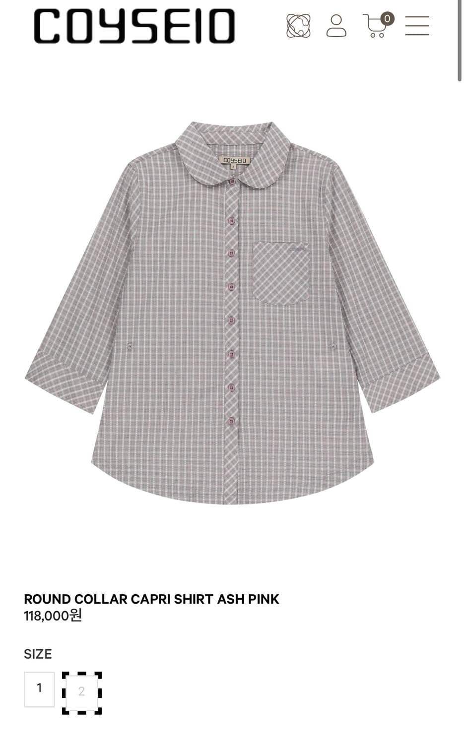 코이세이오 Round collar capri shirt  상품이미지1