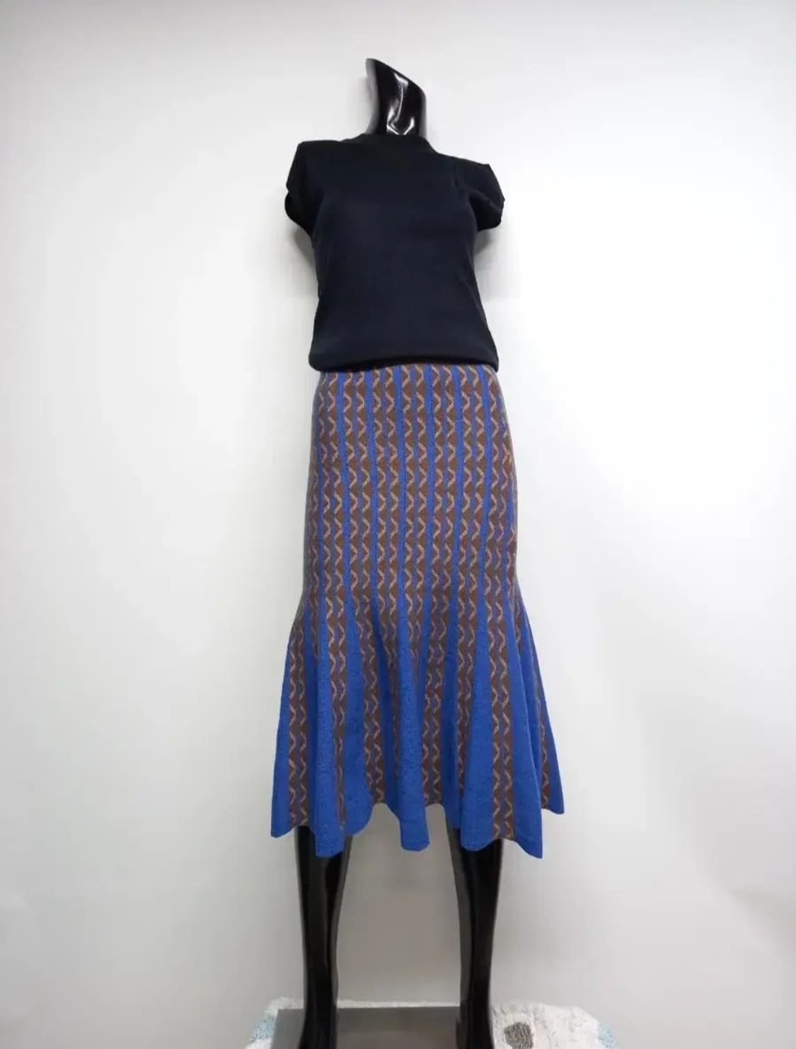 새 시스템 추동 울 패블럼 니트 롱 스커트 F 상품이미지1