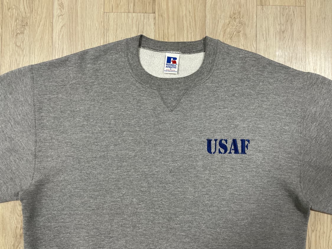 110) 90's 러셀 미군 미공군 맨투맨(미국제) 상품이미지1
