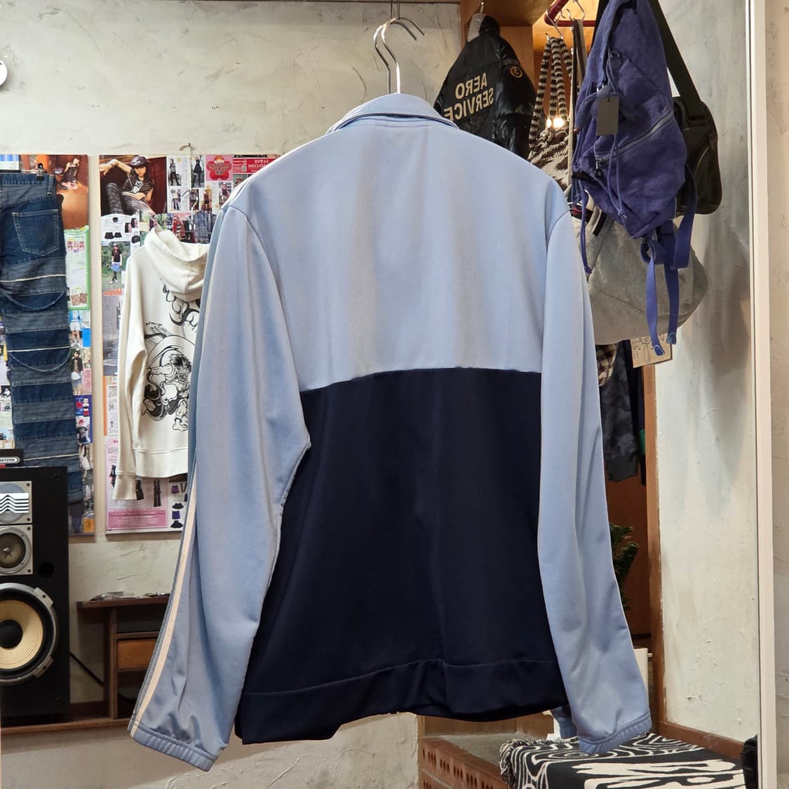 아디다스 스카이블루 배색 트랙탑 져지 상품이미지6