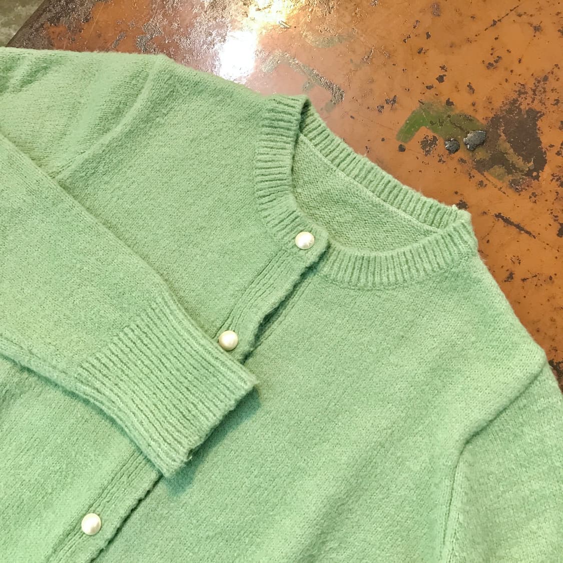 Vtg 빈티지 민트 라운드넥 가디건 여성 55 66 상품이미지3