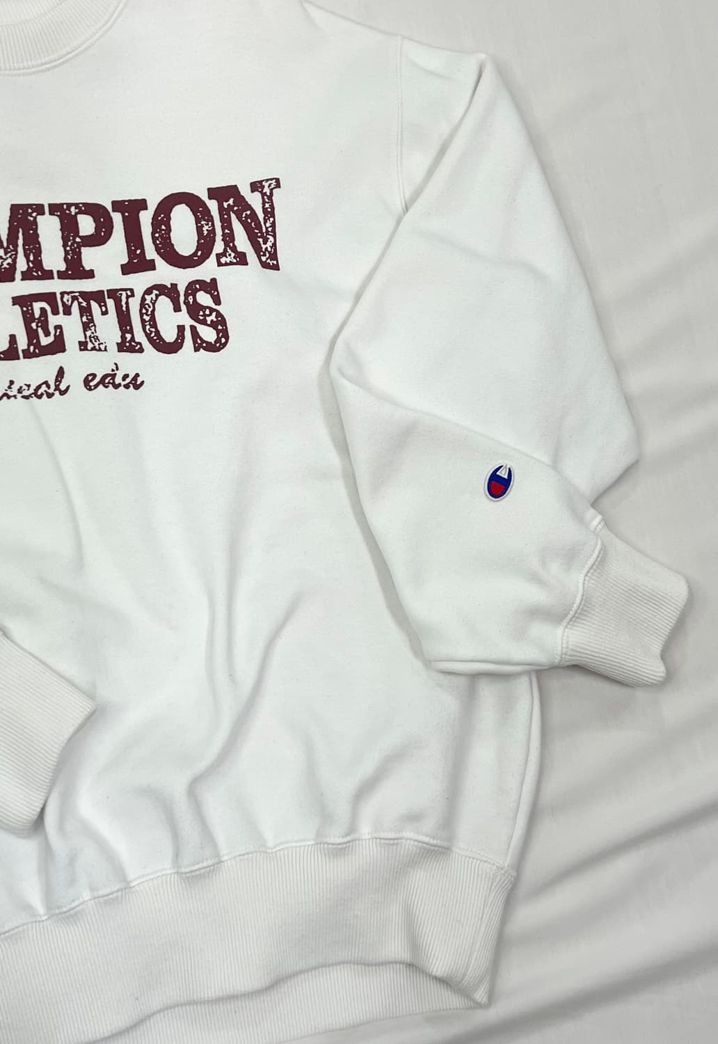 챔피온 흰색 맨투맨 티셔츠 상품이미지3