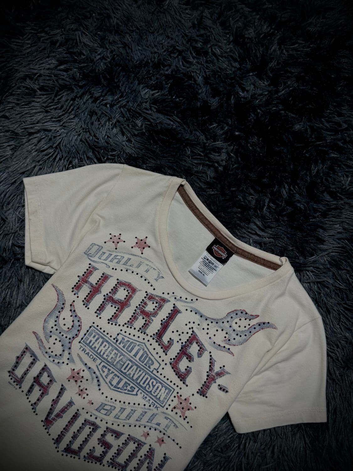 HARLEY DAVIDSON 라인스톤 로고 그래픽 반팔 티셔츠 상품이미지3