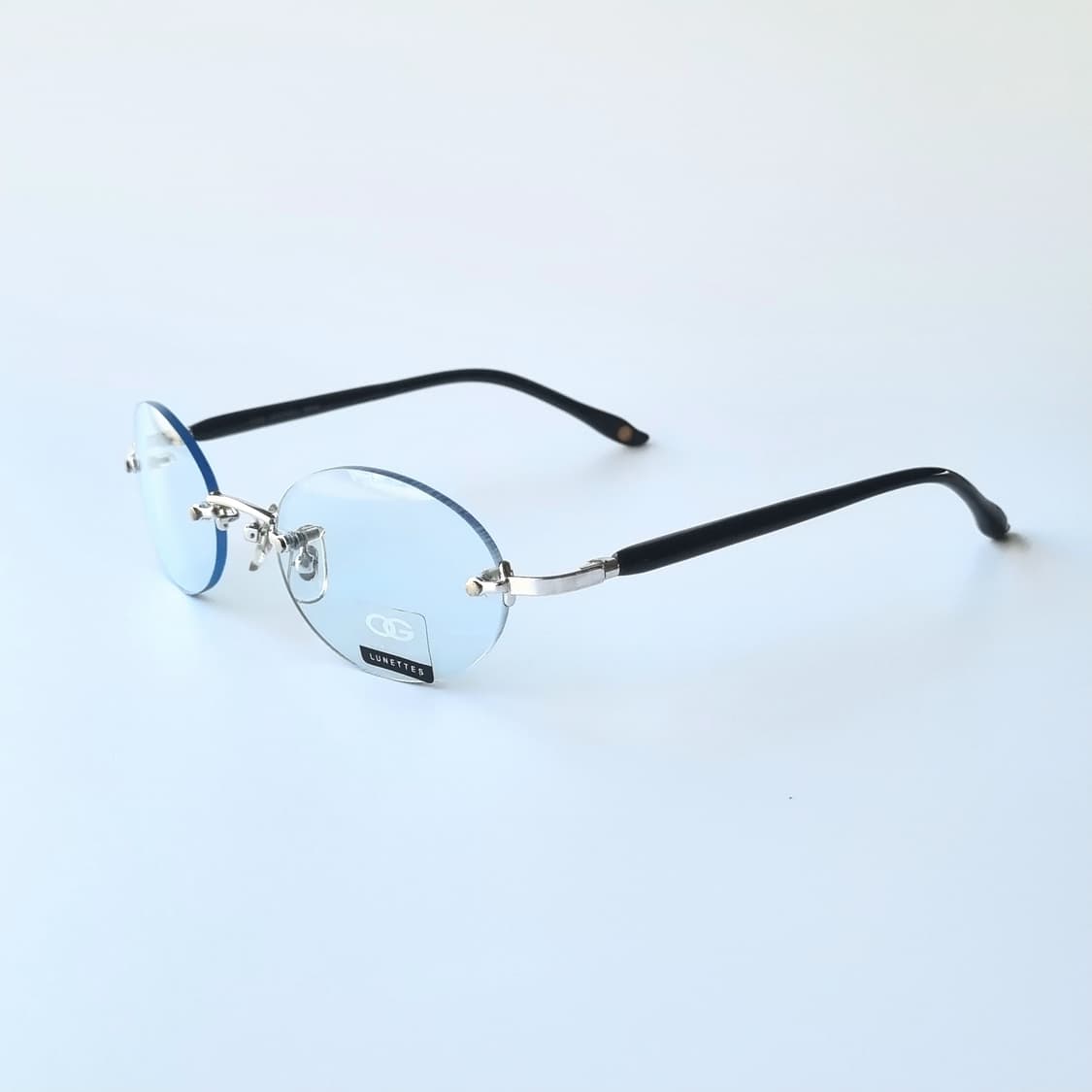 데드스탁 OGIS 무테 오벌형 실버프레임 안경테 상품이미지4