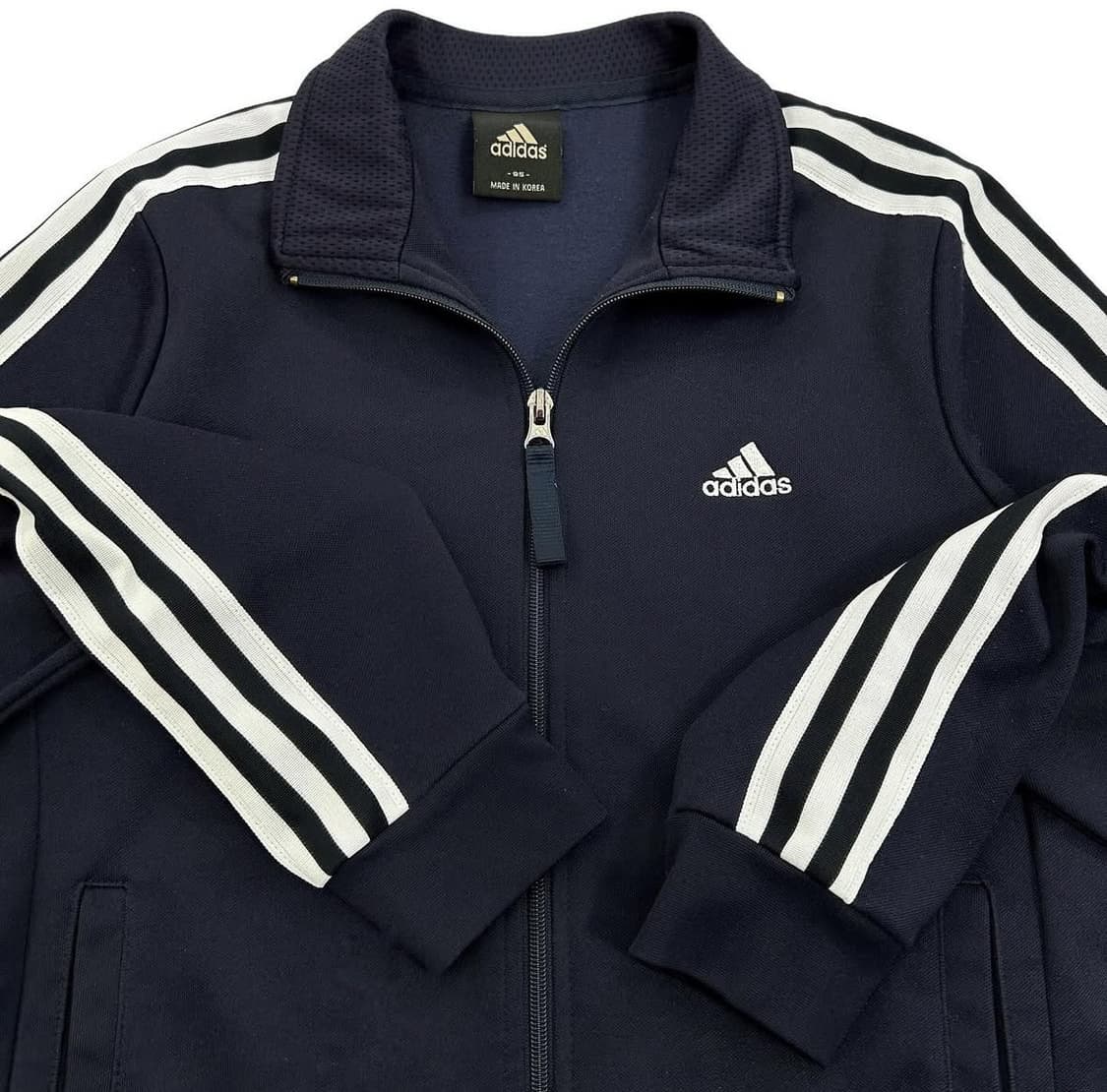 대대장 희귀 아디다스 밤하늘 보라색 네이비 삼선 트랙탑 져지 딱붙핏 슬림 상품이미지2