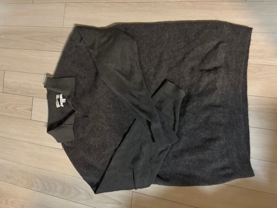 Cos 오픈카라 모헤어 니트 그레이 M 상품이미지2