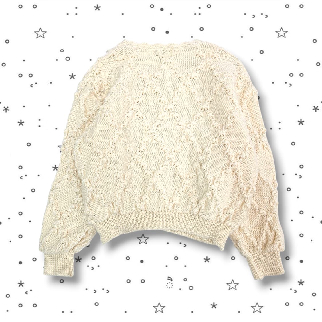 F JPN VTG 장미 자수 가디건 상품이미지5