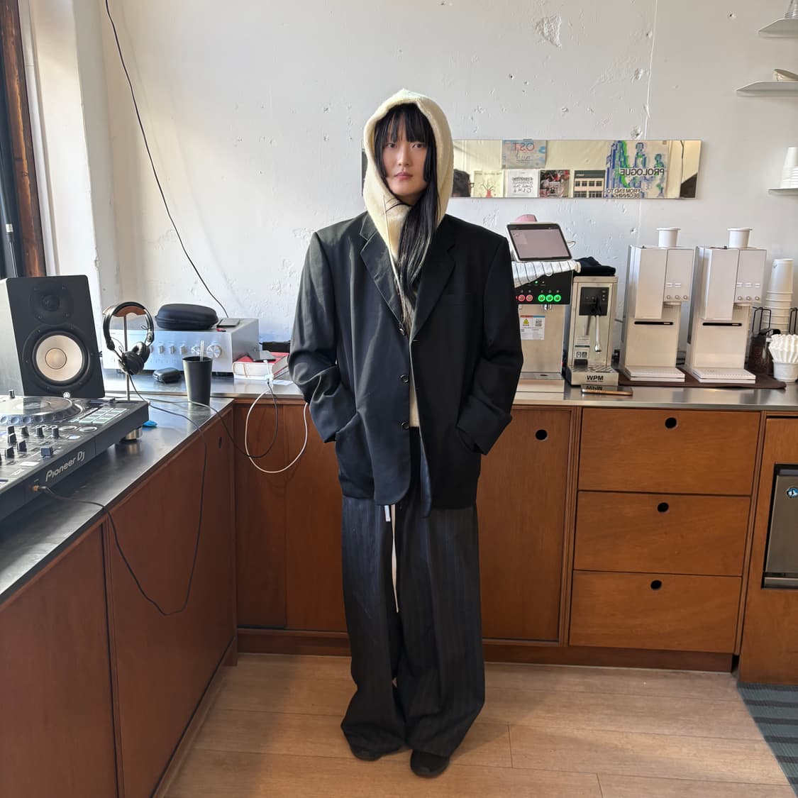 90s 꼼데가르송옴므 울 3버튼 블레이저 자켓 상품이미지1