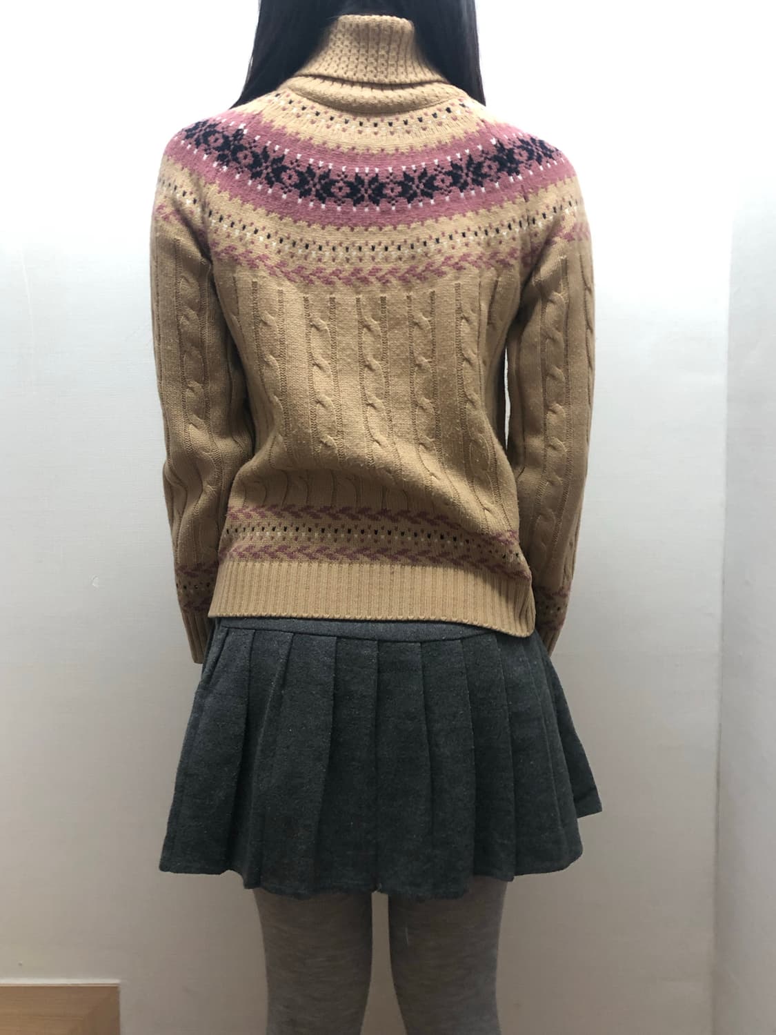 빈티지 베이지 핑크 노르딕 니트 상품이미지6