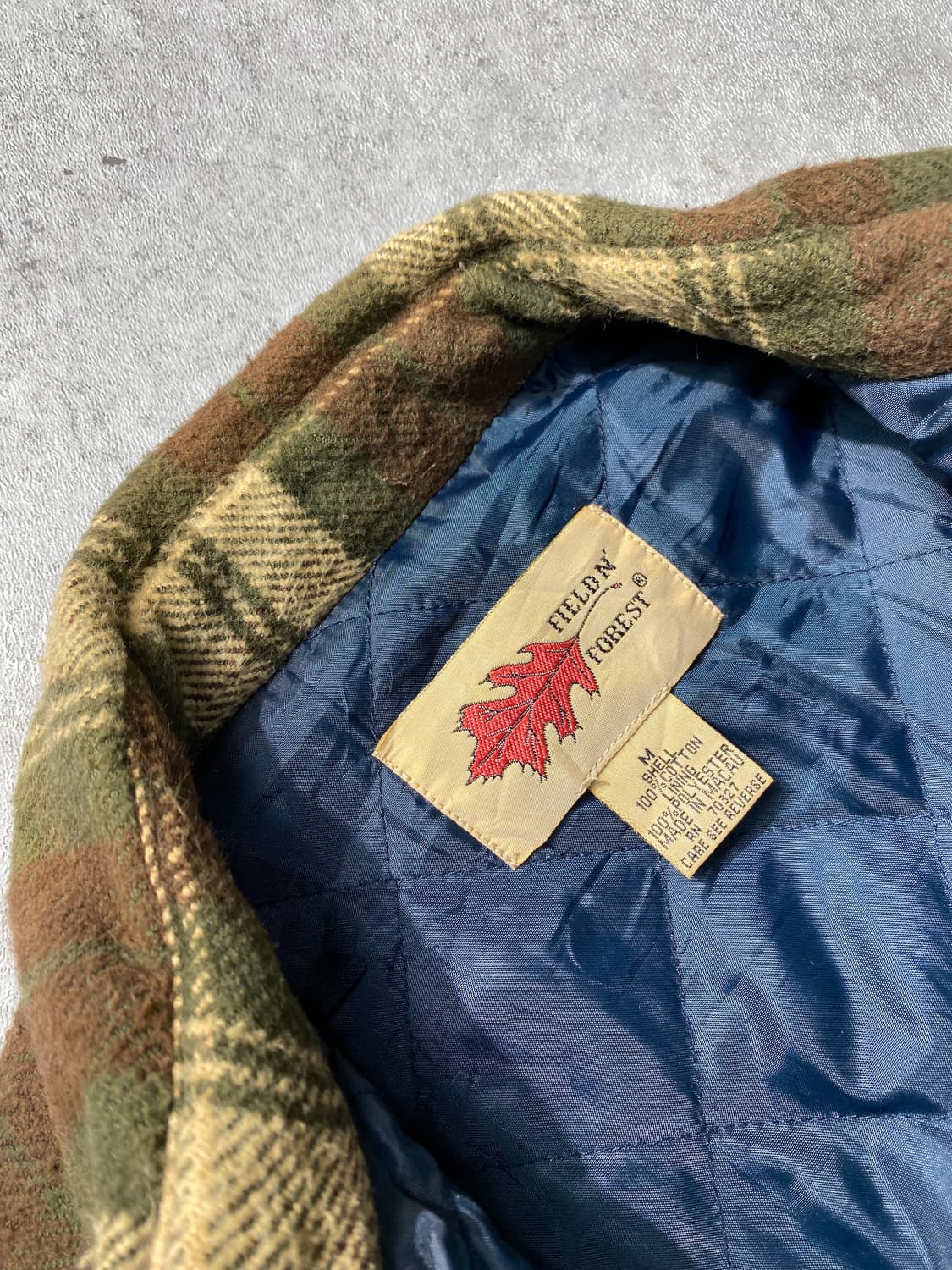 [M] 90s 필드앤포레스트 퀼팅라이닝 웨스턴 체크셔츠 자켓 상품이미지6
