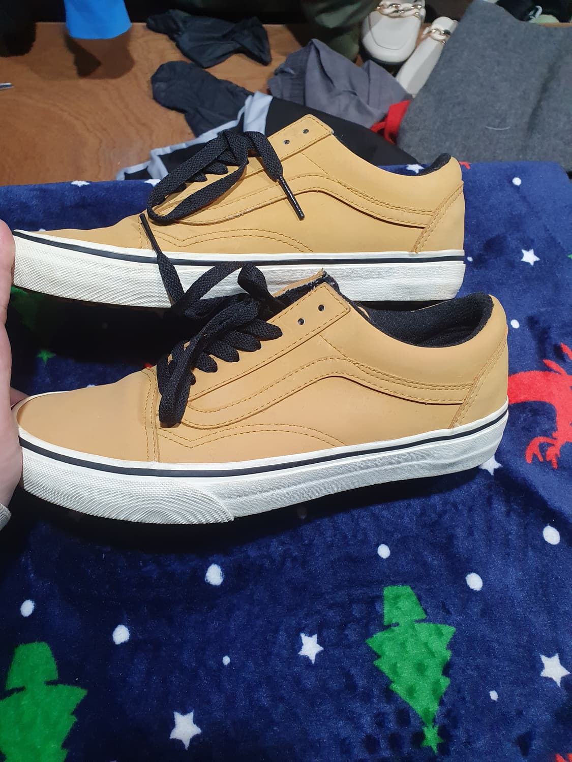 반스 올드스쿨 탄/브라운 스니커즈 265mm 상품이미지3