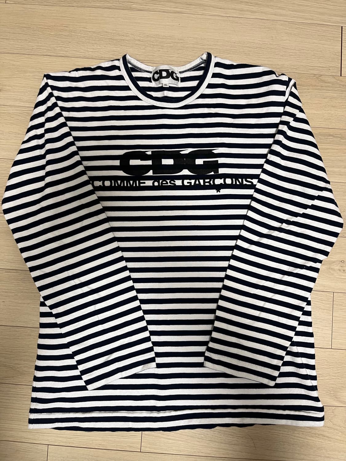 CDG 꼼데가르송 롱슬리브 티셔츠 스트라이프 네이비 상품이미지4