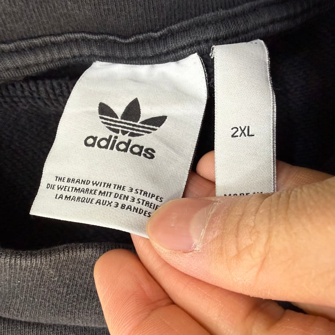 2XL 아디다스 빅로고 맨투맨 0323T 상품이미지3