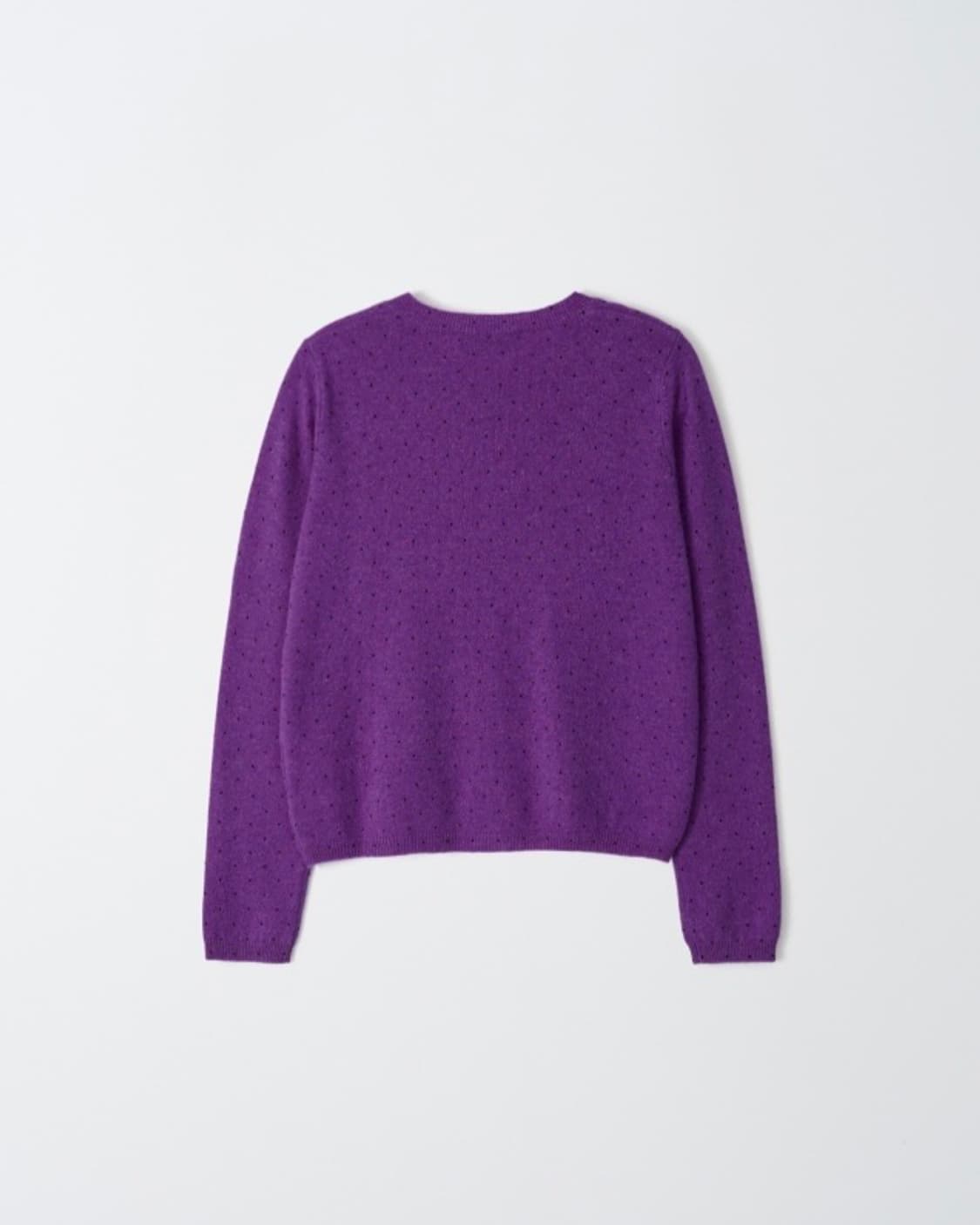 퓨어 캐시미어 NYC x MJ 캐시미어 폴카닷 가디건 (앨리스 퍼플) 상품이미지6