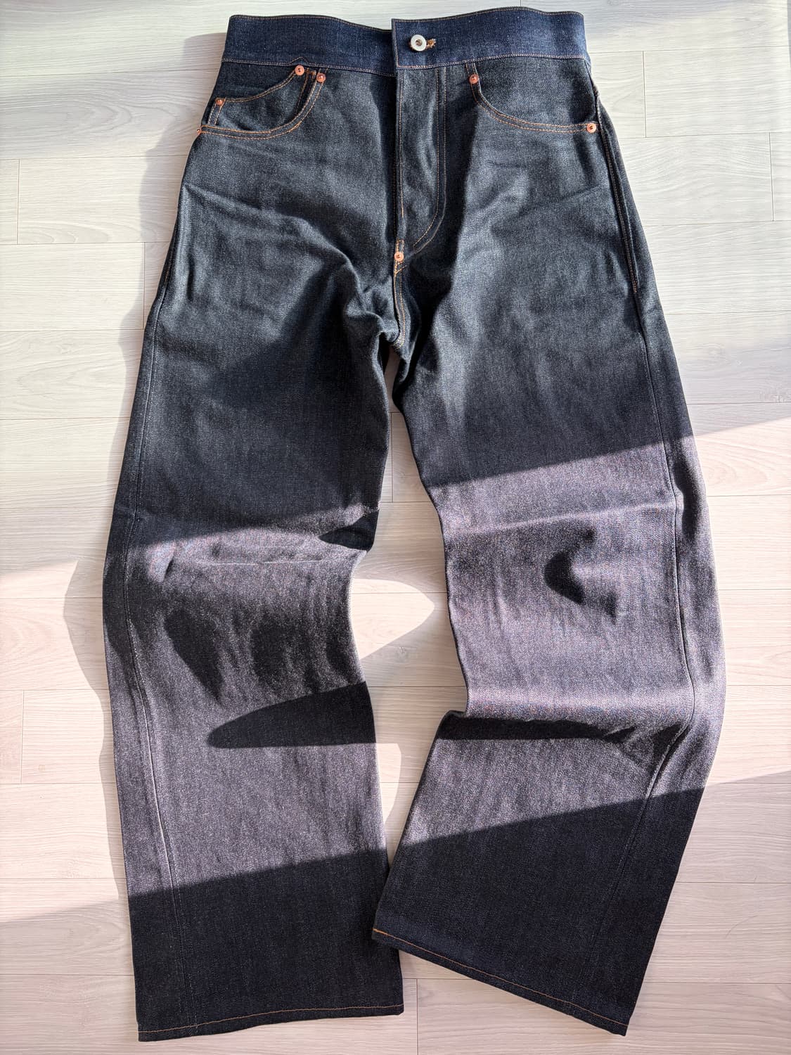 와이드레그 셀비지 데님 팬츠 상품이미지1