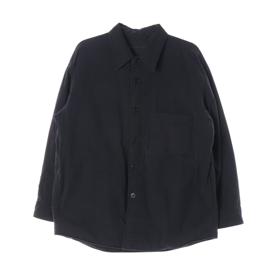 유니클로 미니멀 블랙 패딩 셔츠 자켓 상품이미지1