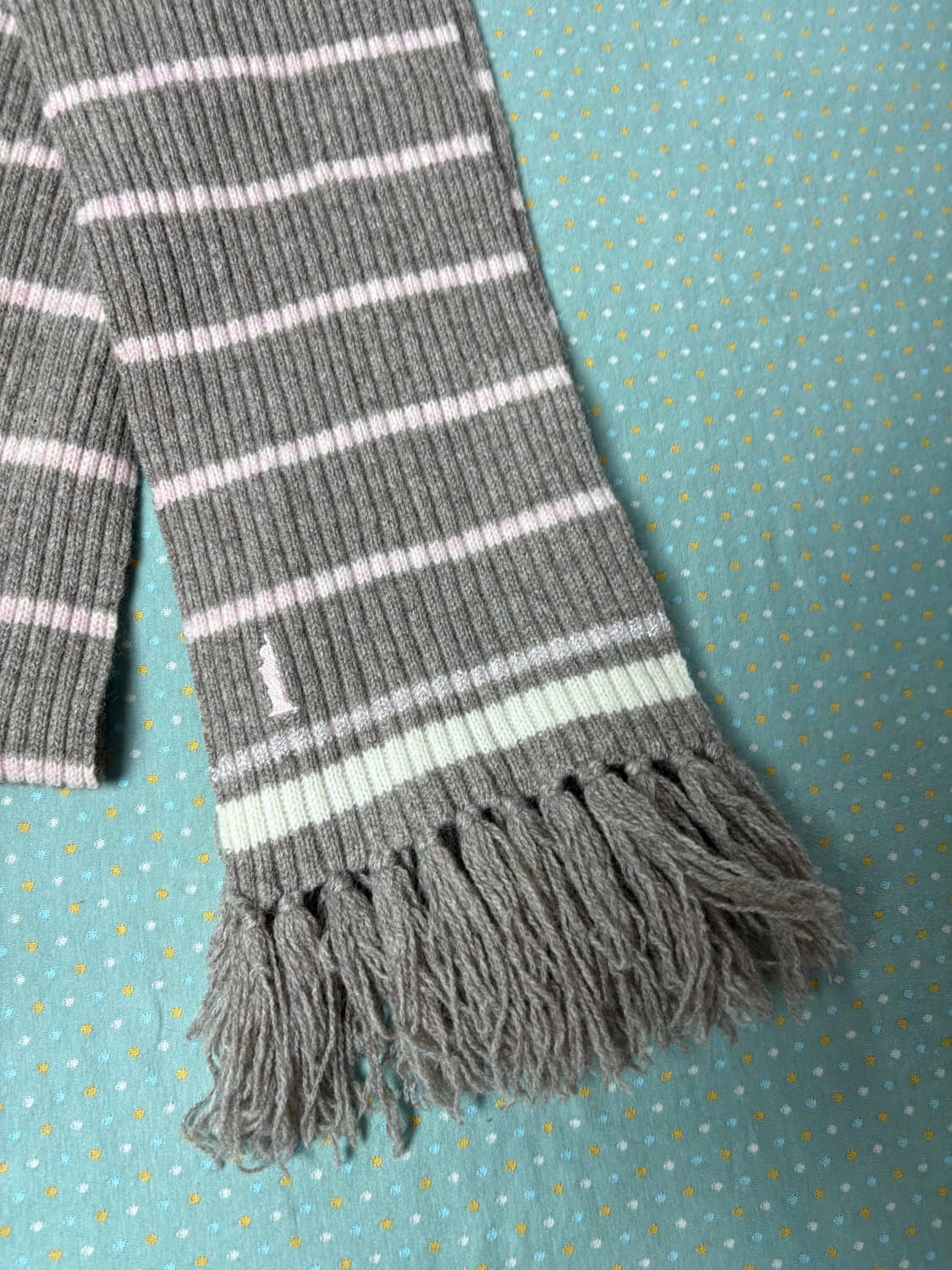 east boy 브라운 핑크 스트라이프 머플러 상품이미지5