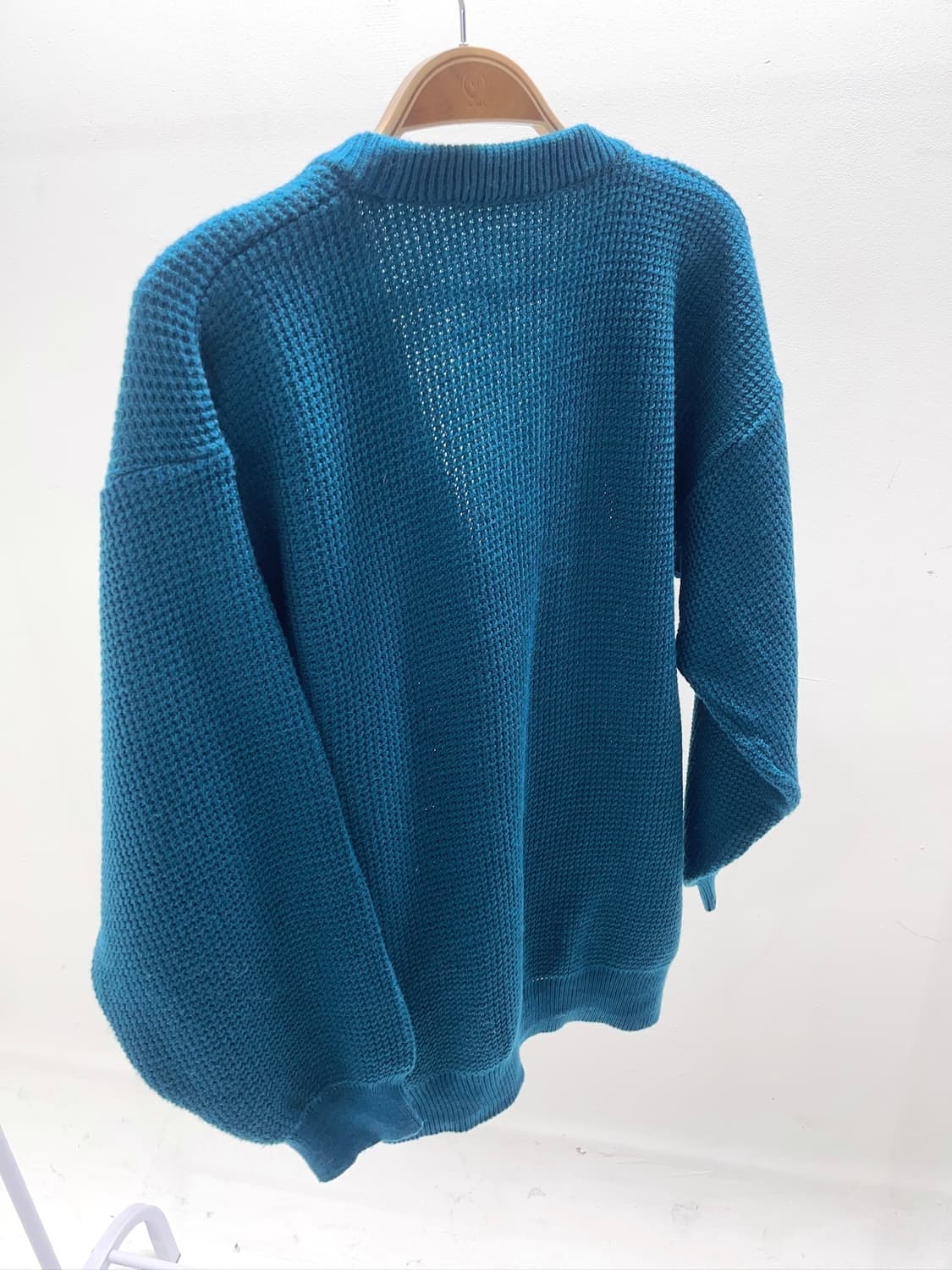 Teal Waffle Cardigan 상품이미지2