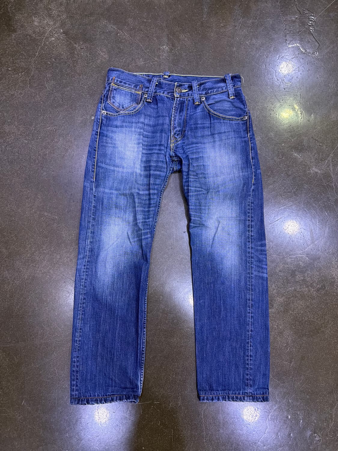 리바이스 504 레귤러 스트레이트핏 빈티지 워싱 데님팬츠 32 상품이미지1