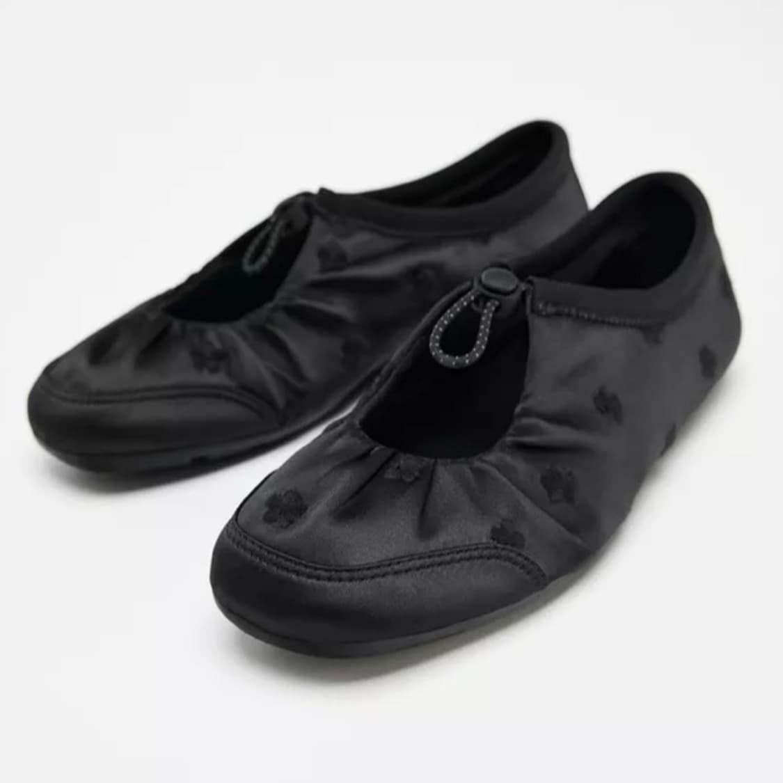 자라 새틴 발레리나 플랫 슈즈 39 (255) 새상품 상품이미지1