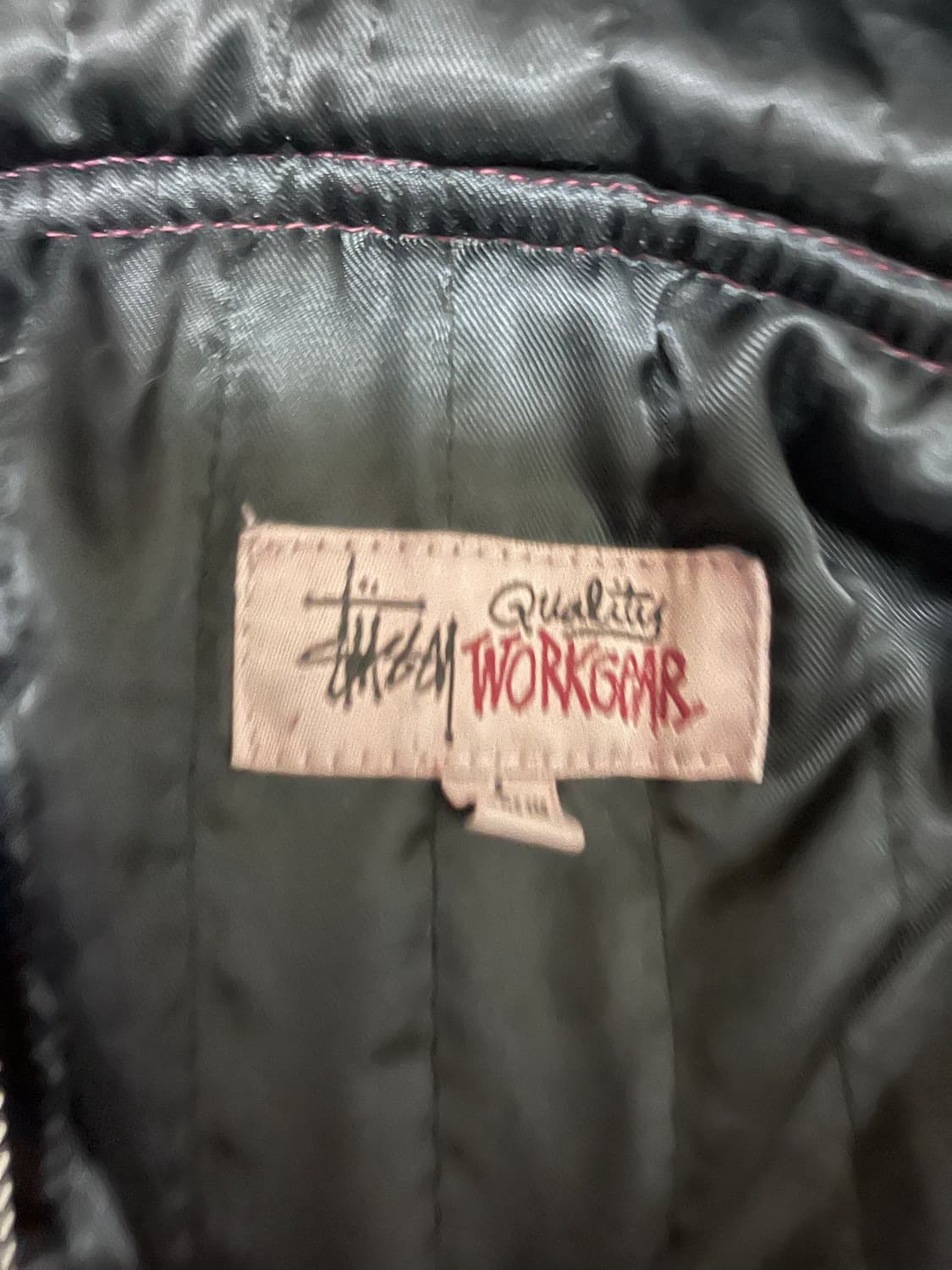 스투시 워크기어 후드 자켓 버건디 L 상품이미지3