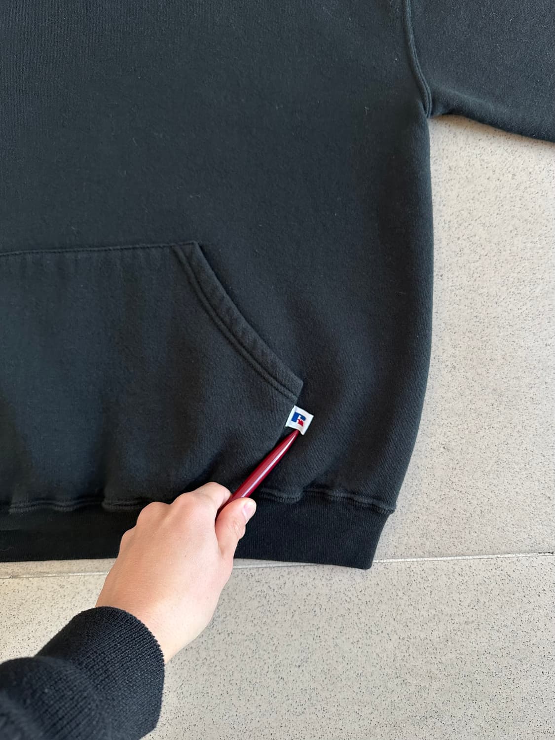 90s 빈티지 러셀 후드 블랙 L 상품이미지3