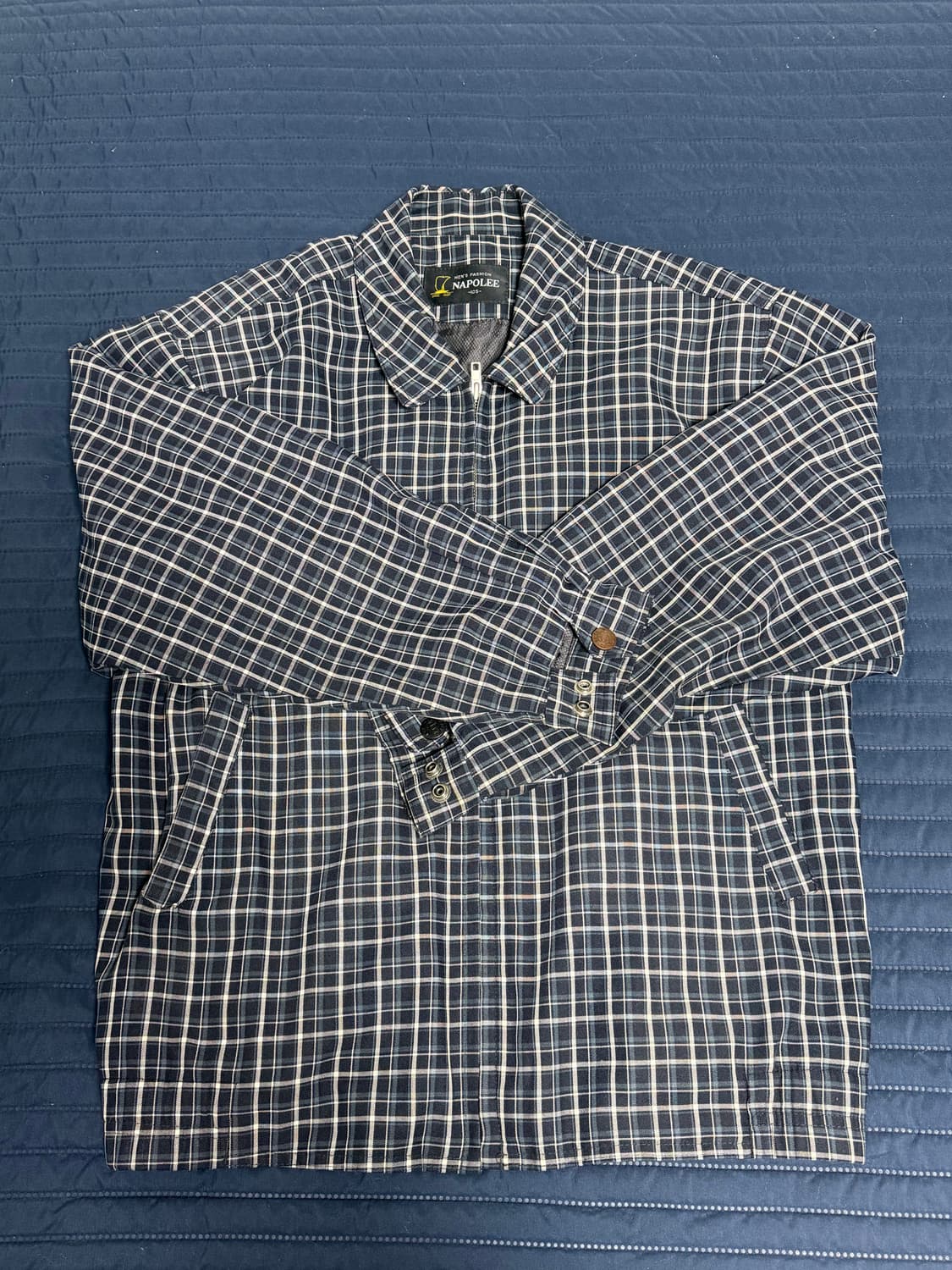 빈티지 NAPOLEE 체크 자켓 상품이미지1