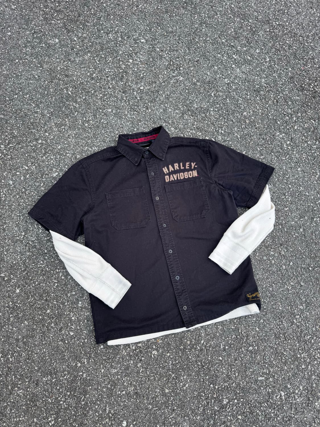 할리데이비슨 Number One 로고 패치 반팔 셔츠 상품이미지1