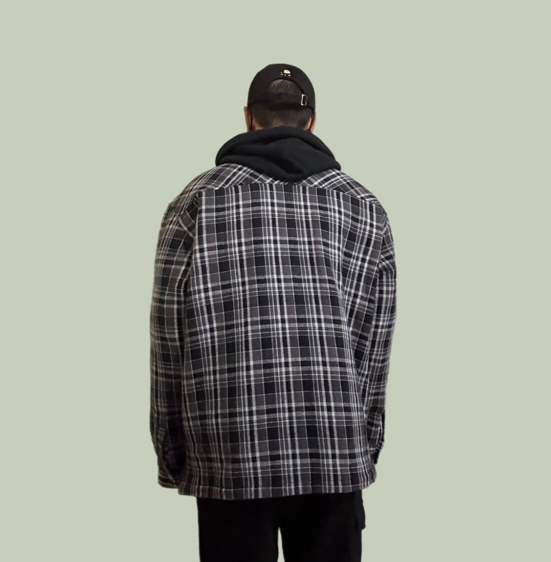 NoonGoons  후디 체크 플란넬 셔츠 패딩 집업자켓 상품이미지2