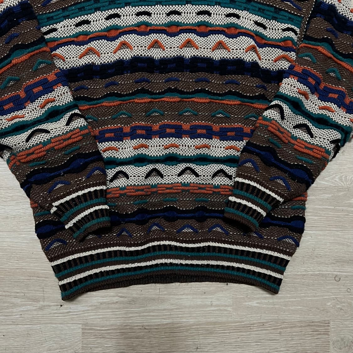 몽타규 여성 빈티지 아메카지 니트 스웨터 [브라운] XL/105 상품이미지3