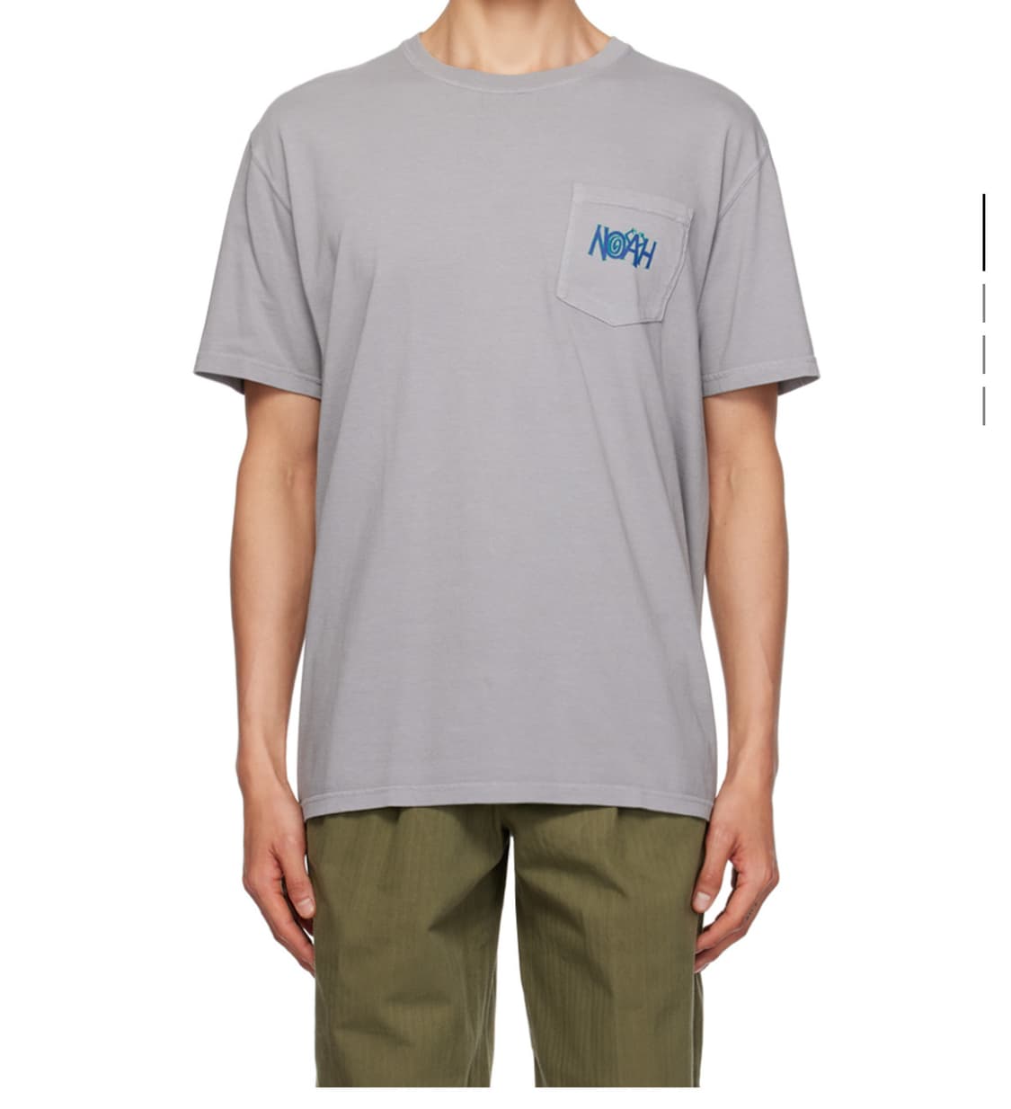 노아(NOAH) 그레이 카오스 반팔 티셔츠 XL 상품이미지1