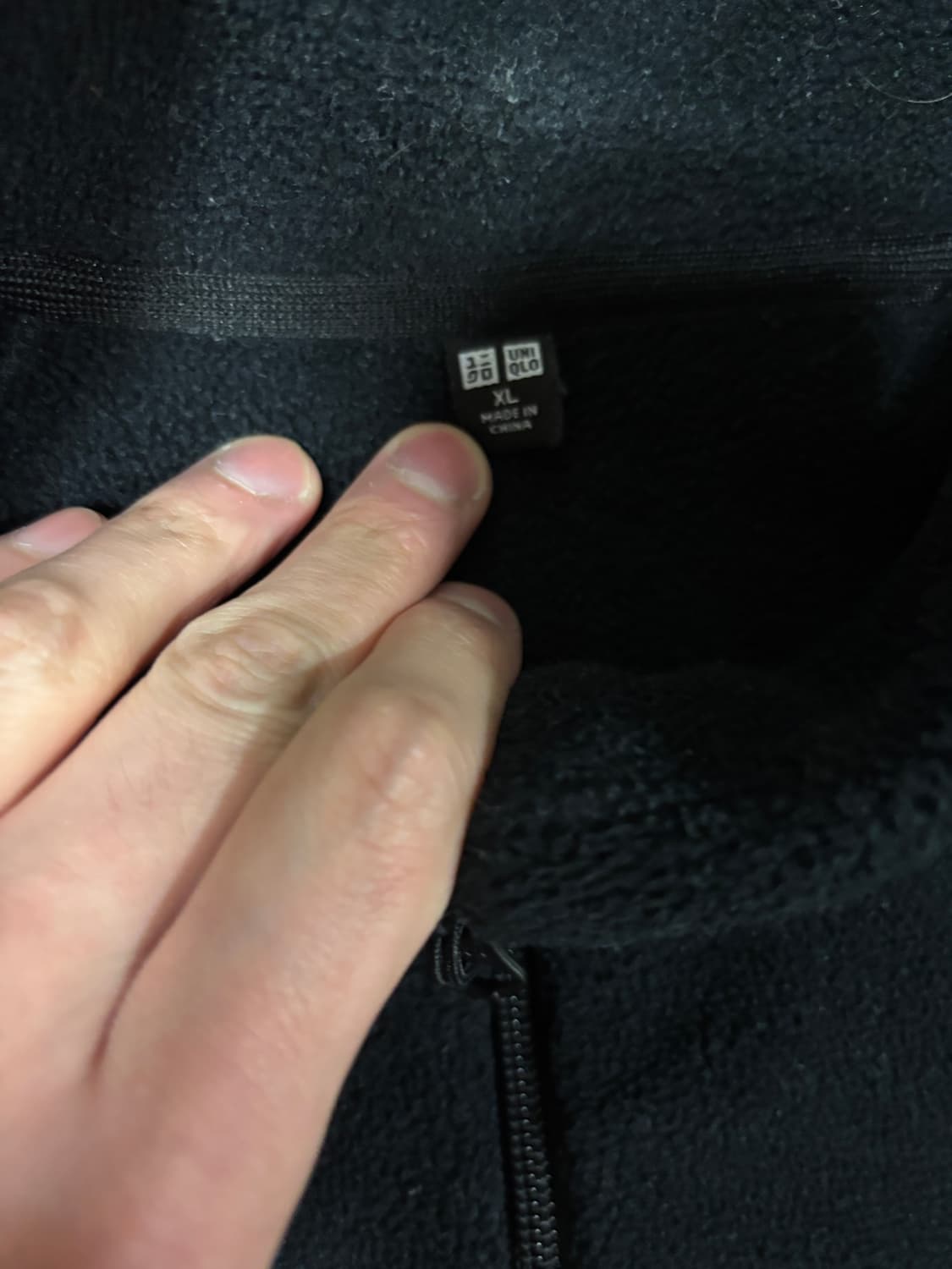 유니클로 후리스 블랙 XL 상품이미지3