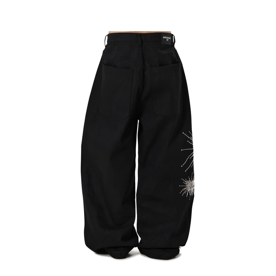 TWILIGHT BEAD WIDE VOLUME PANTS - BLACK 상품이미지4