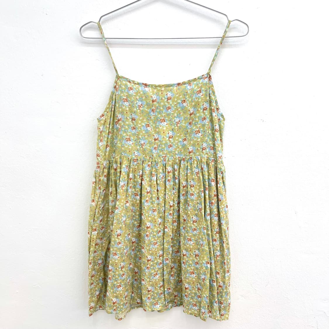 Light green floral strap dress 상품이미지2