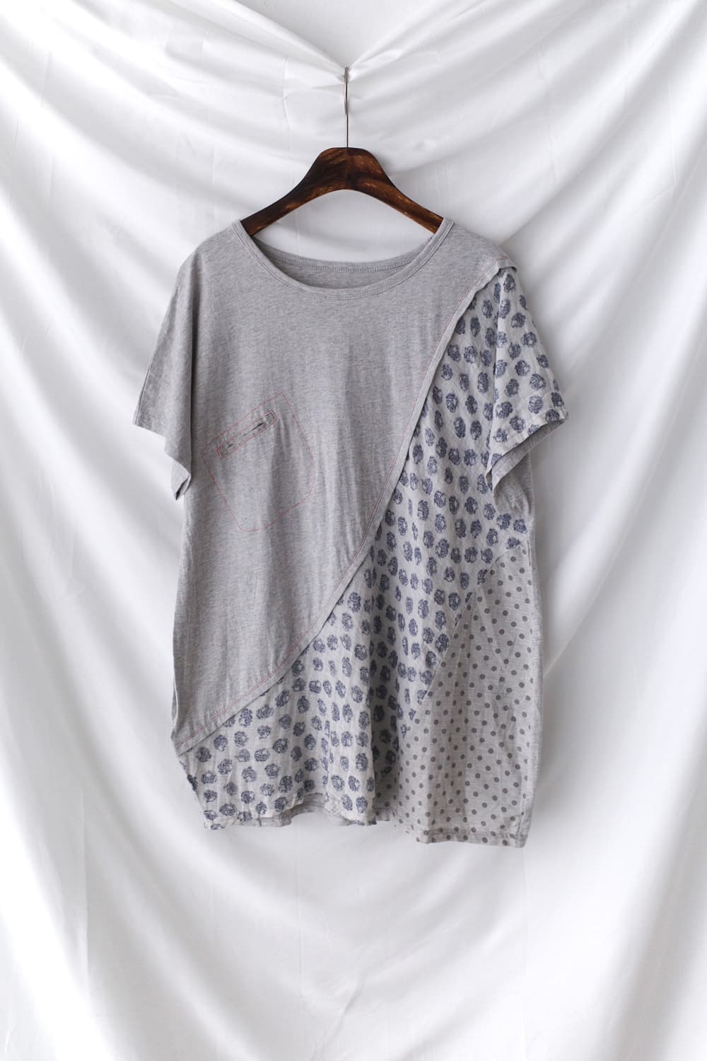 dot flower patch half T 상품이미지1