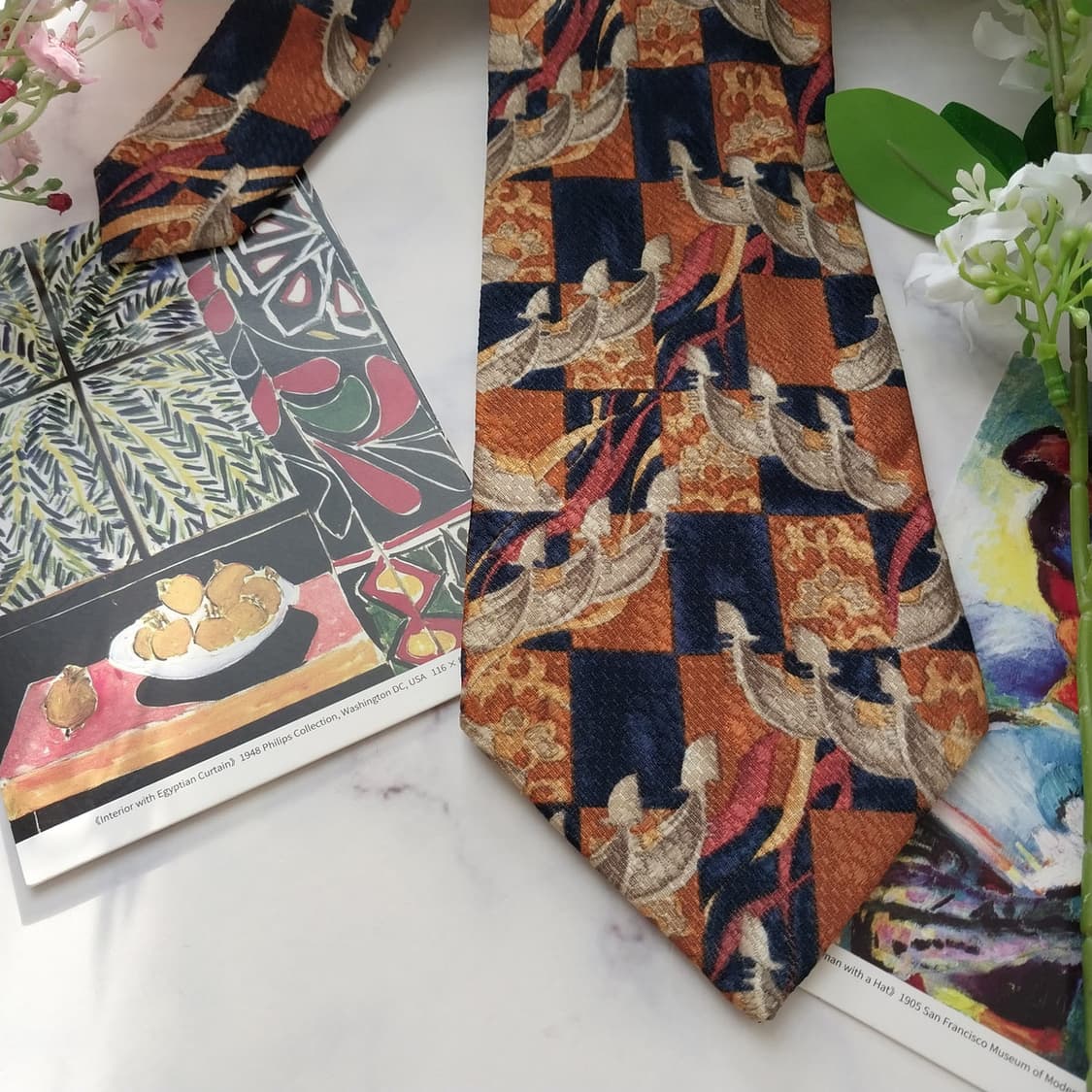 제냐 실크 네이비 아트 그래픽 넥타이 9.6cm A+등급 K1661
 상품이미지5