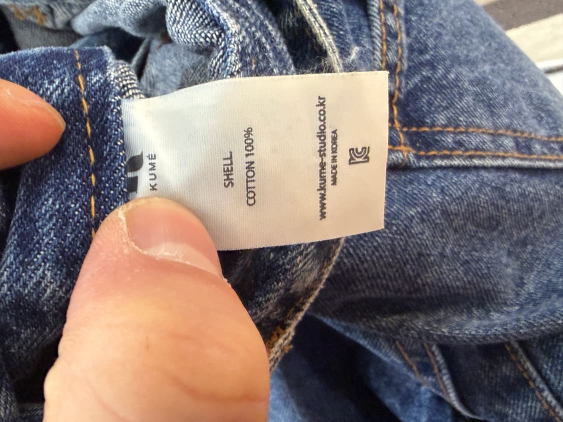 KUME Studio 와이드 데님 팬츠 M 상품이미지6