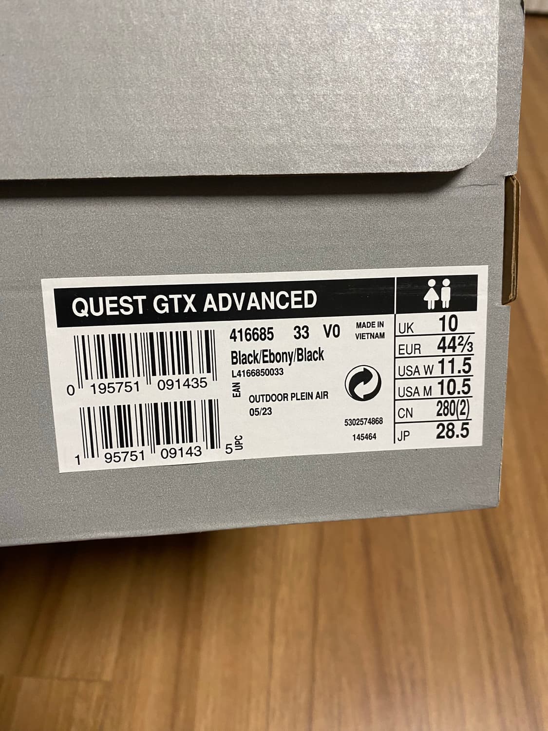 살로몬 퀘스트 gtx adv 블랙 285 새상품 상품이미지5