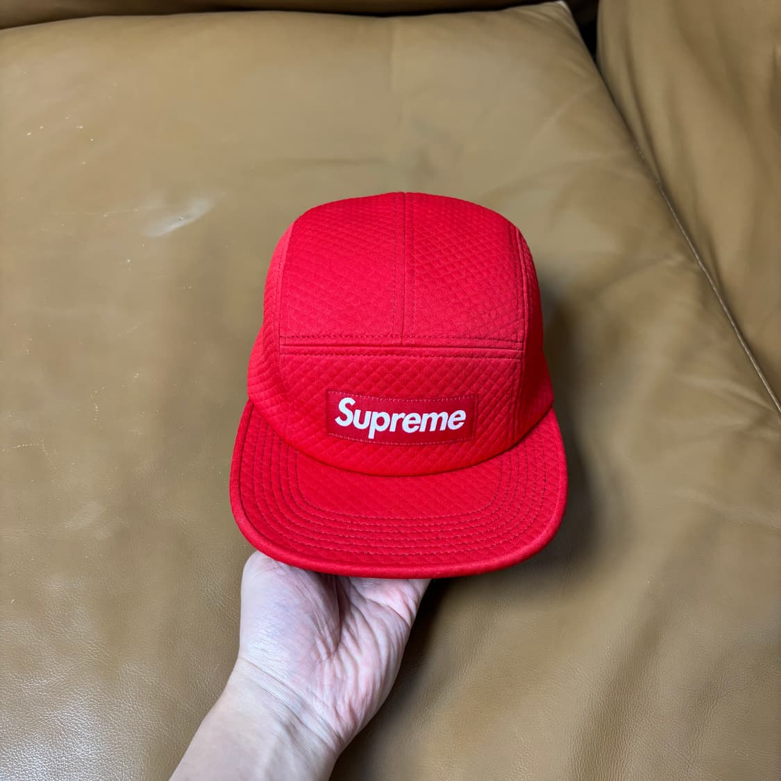 슈프림 캠프캡 모자 박스로고 레드 상품이미지2