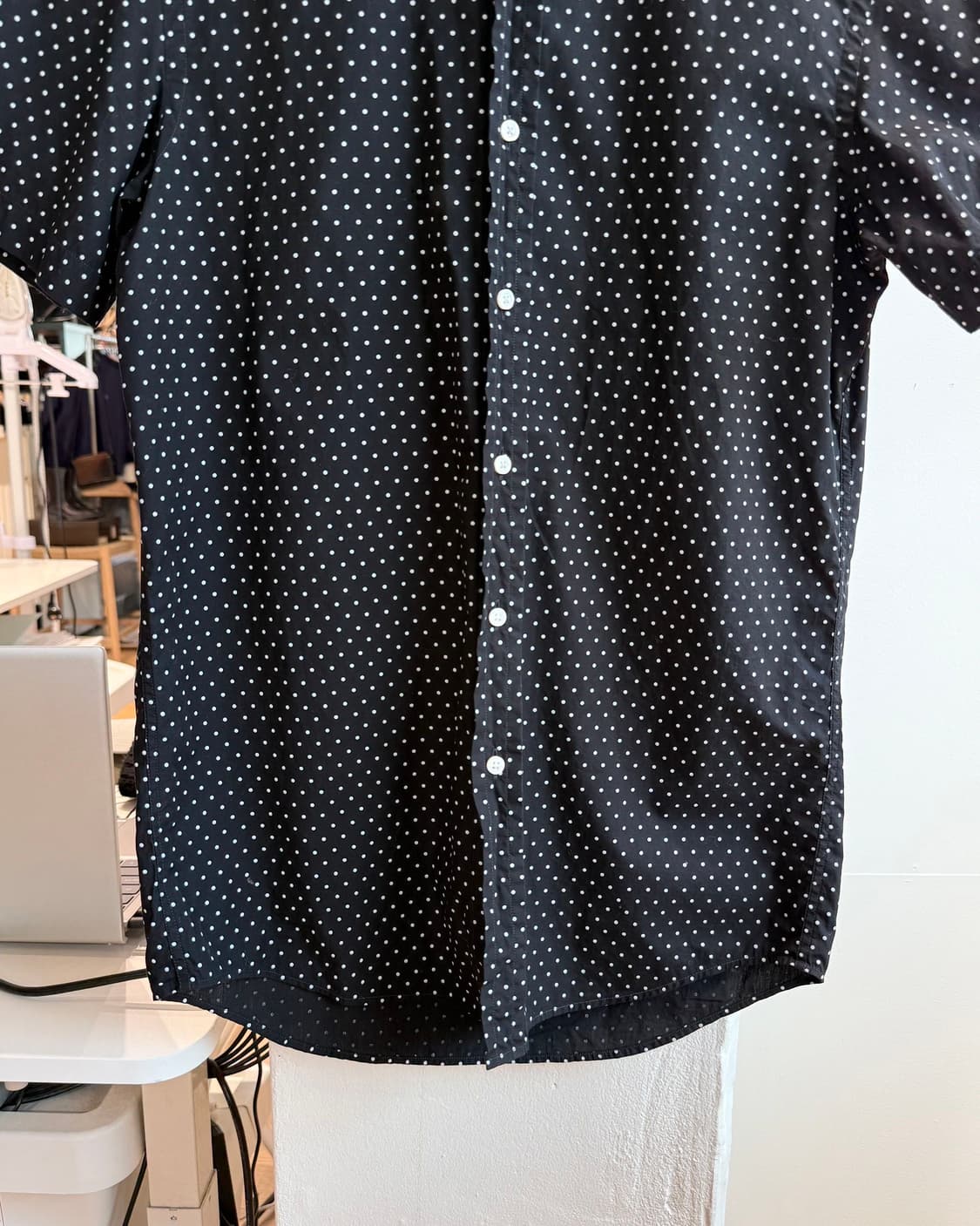 폴로 랄프로렌 퍼플라벨 블랙 도트 하프셔츠  상품이미지6