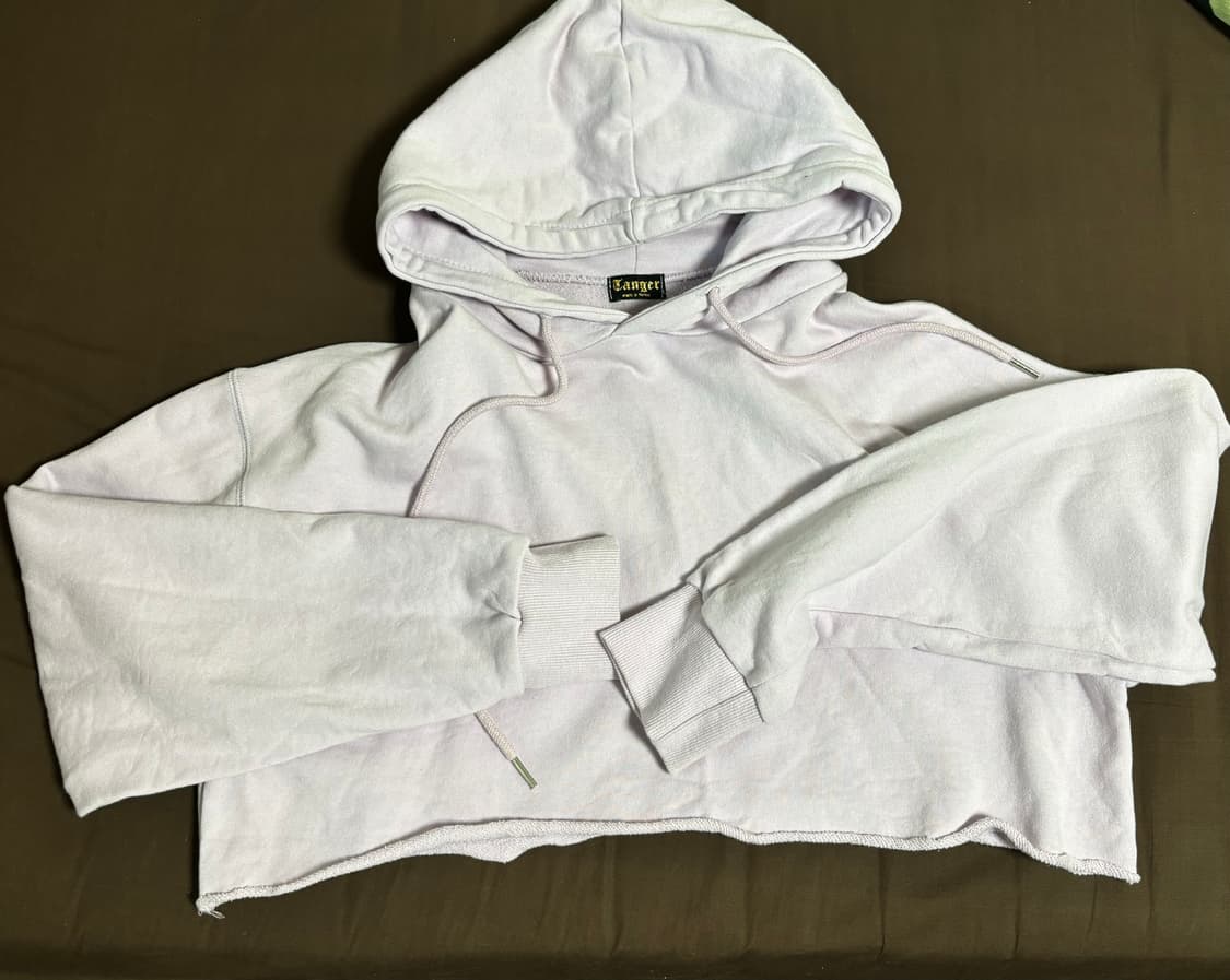 탠저 라벤더 크롭후디 상품이미지1