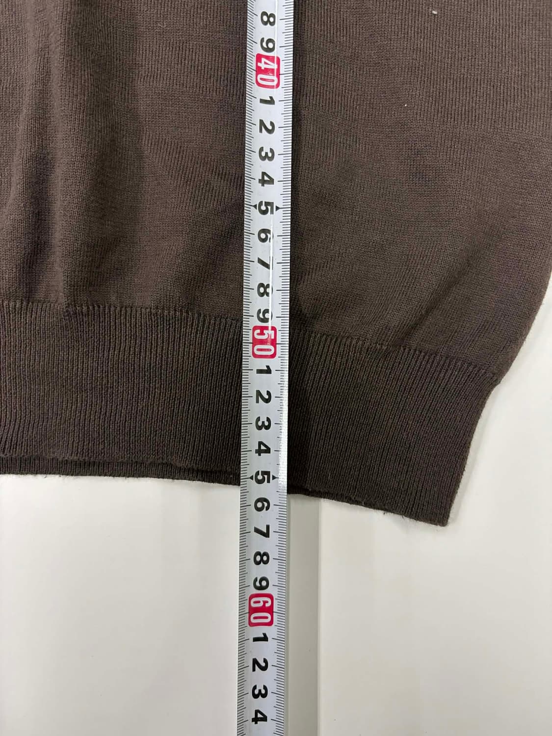 폴로 랄프로렌 빅포니 초코브라운 핀터깔 하프집 코튼 니트(L) 상품이미지6