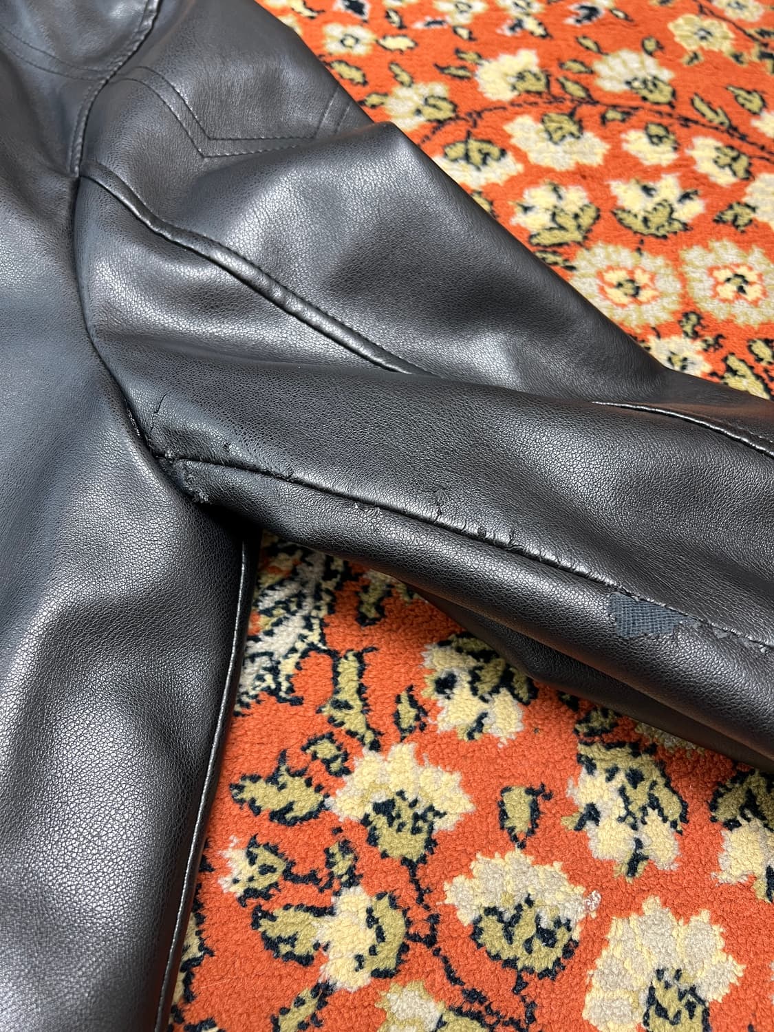 [XL] 도프제이슨 비건 레더 쉴드 자켓 상품이미지7