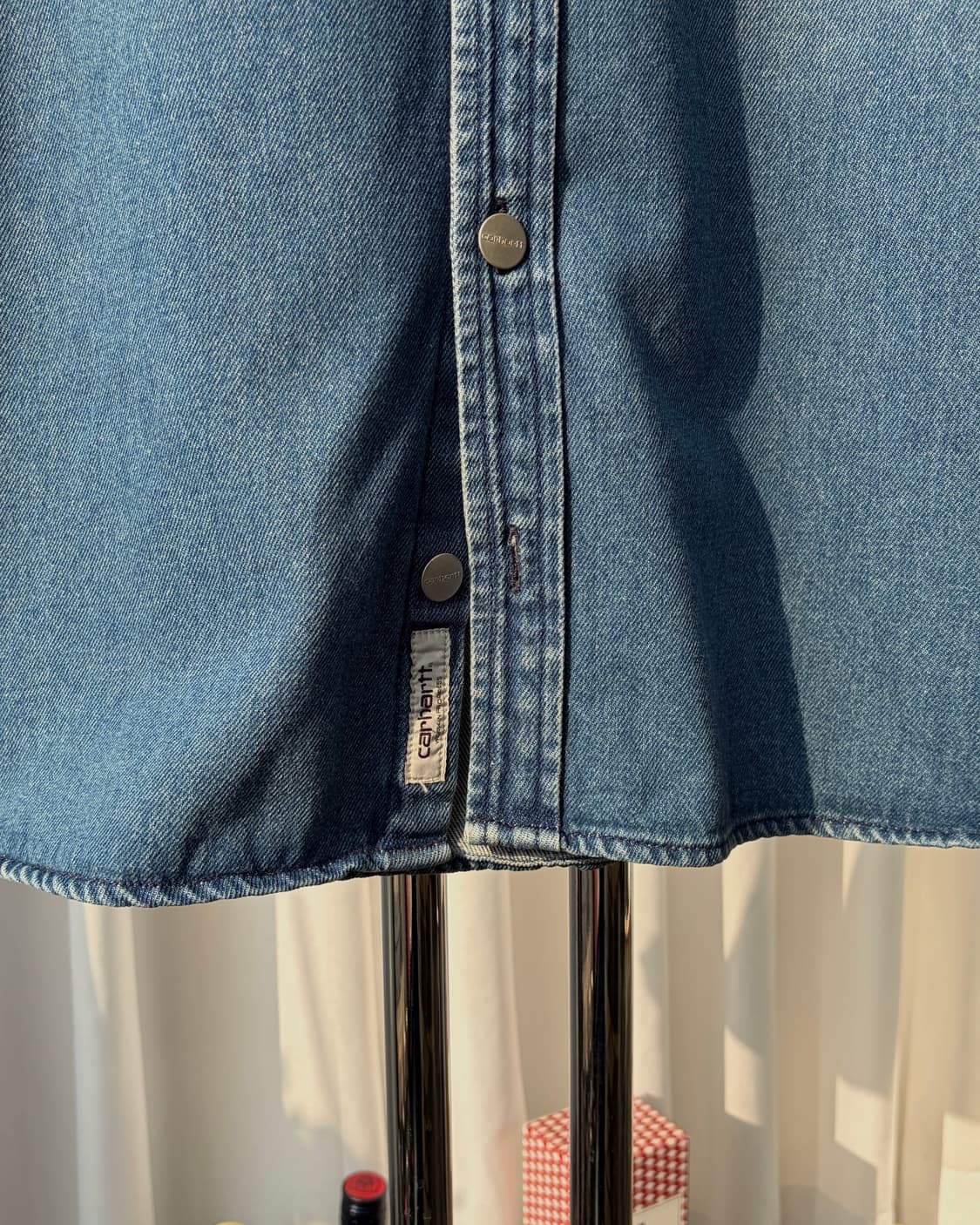 [XL]칼하트 WIP 숏슬리브 오디 데님 셔츠 블루 상품이미지7