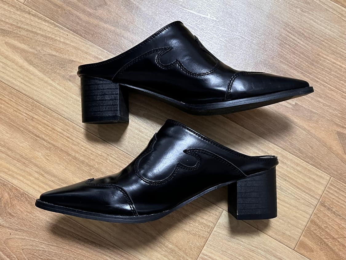 빈티지 뾰족코 웨스턴 뮬 상품이미지1