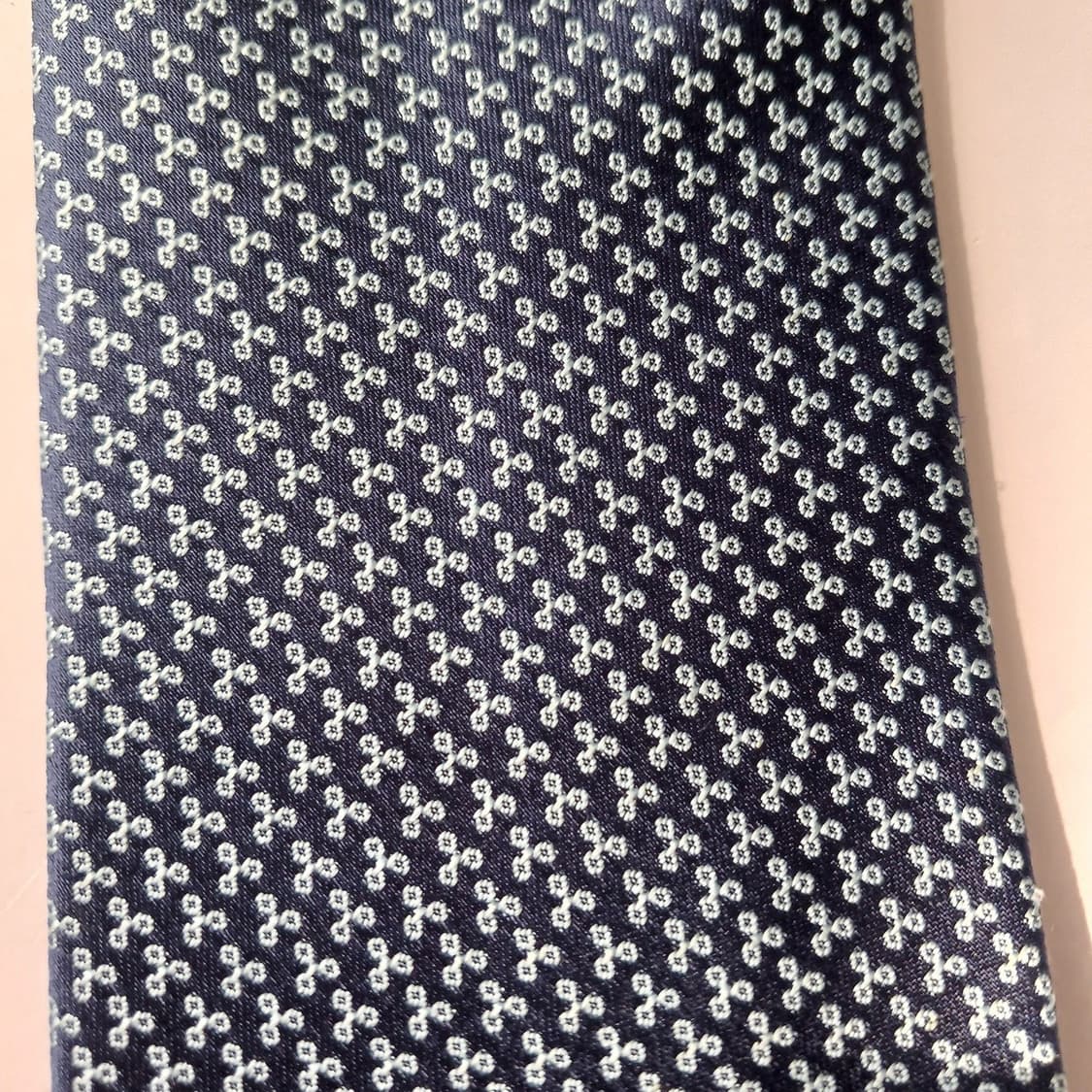 DAKS 닥스 실크 블루 마이크로 패턴 넥타이 8.4cm A등급 E845 상품이미지5