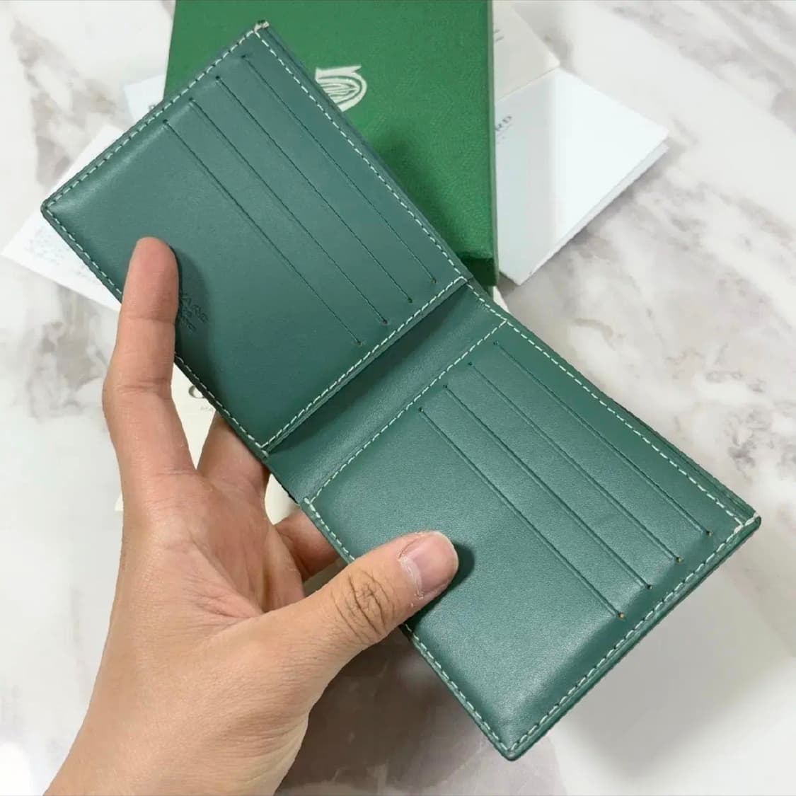 고야드 빅투아르 반지갑 그린 상품이미지4